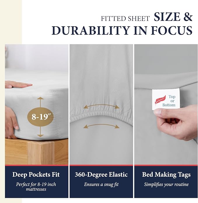 100% Egyptian Cotton King Size Sheets Set - Image 4