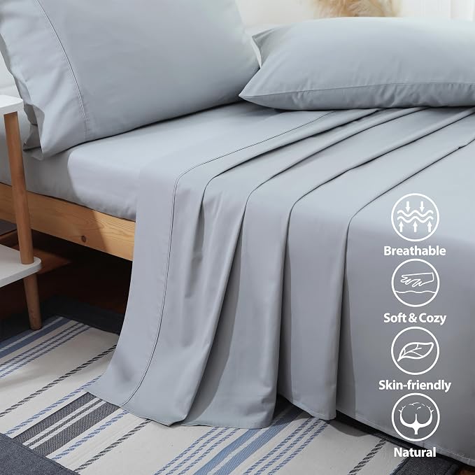 Flat Sheet Only 2 Pack, Calking Size 400 Thread Count 100% Egyptian Cotton Flat - Image 3