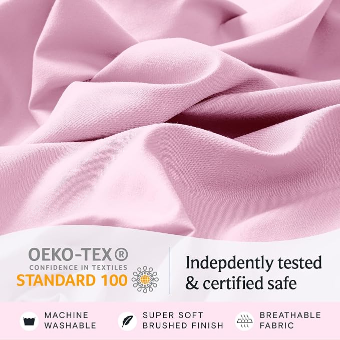 LuxClub 5 PC Sheet Set Bed Sheets Deep Pockets 16" Eco Friendly Wrinkle Free - Image 5