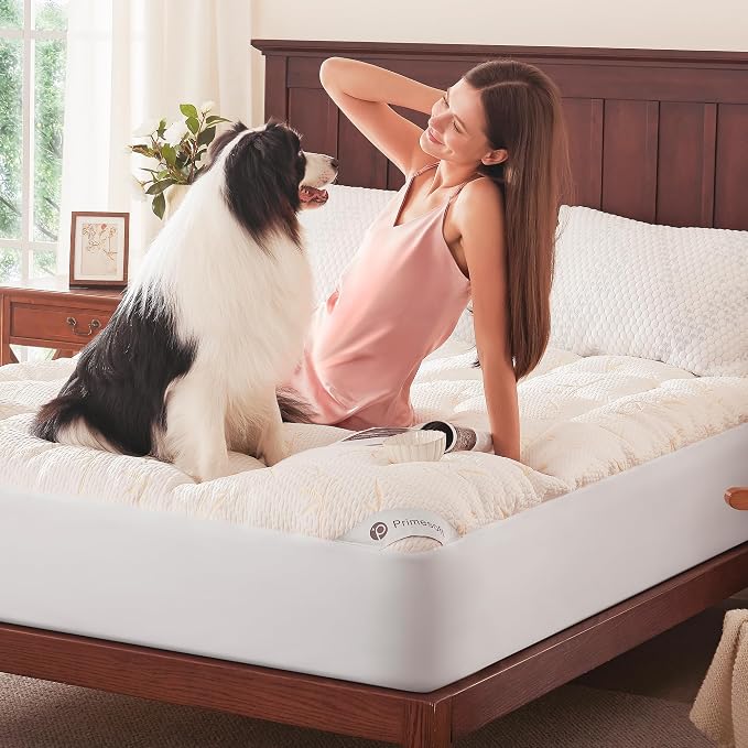 PRIMESOFT 100% Waterproof Full Size Mattress Topper, Thick Pillow Top Mattress - Image 7