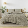 Andency Oatmeal Comforter Set King Size, Boho Soft Warm Tufted Bedding by Andency