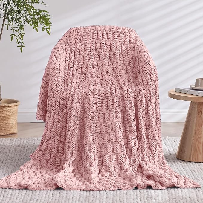 Knitted Weighted Blanket Adults, No Beads Heavy Blanket 40” x 60'' 7lbs - Image 9