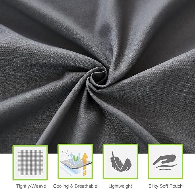 ILAVANDE Grey Queen Sheets Set 6 Piece, Hotel Luxury Super Soft 1800 Series - Image 4