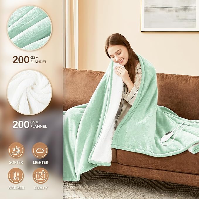 Homemate Electric Heated Blanket Twin Size - Image 2