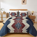 Dintszyayue Queen Quilt Set 3 Piece Boho Aztec Texture Bedspread Coverlet Set by Dintszyayue