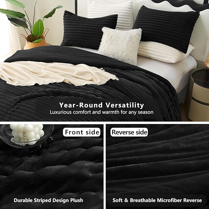 CozyLux Fluffy Queen Comforter Set - Image 4