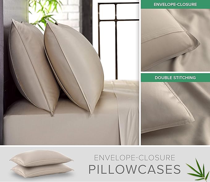 Pure Bamboo Queen Sheets, Genuine 100% Organic Viscose Derived from Bamboo Bed - Image 3