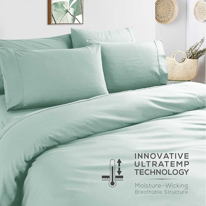 Mueller Ultratemp King Size Sheets Set, Super Soft 1800, 6 Piece, Deep Pocket - Image 6