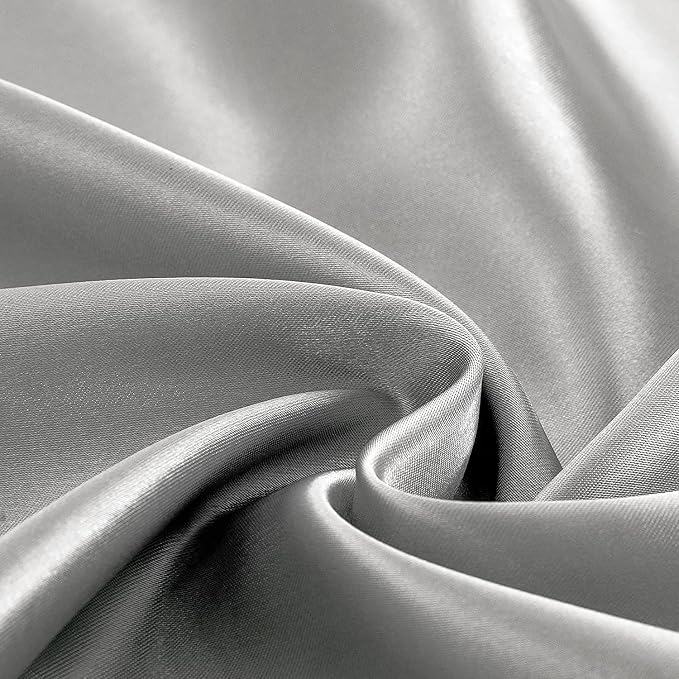 Homiest Light Grey Satin Flat Sheet - Image 3