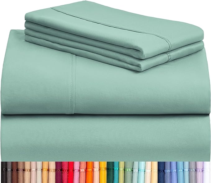LuxClub 6 PC King Sheet Set, Breathable Luxury Bed Sheets, Deep Pockets 18" by LuxClub