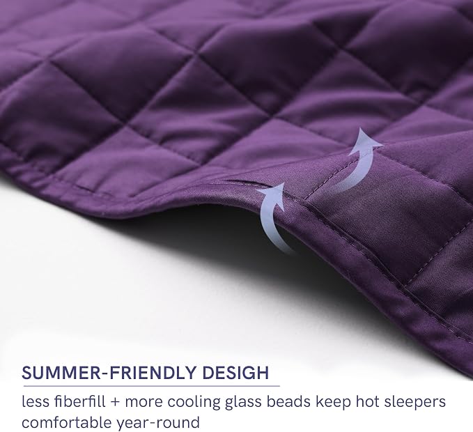 YnM 15lbs Weighted Blanket for Adults, Cotton Heavy Bed Throw Blanket - Image 4
