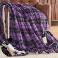 Purple Heated Blanket Electric Throw, 50X60 Heating Throw by OCTROT