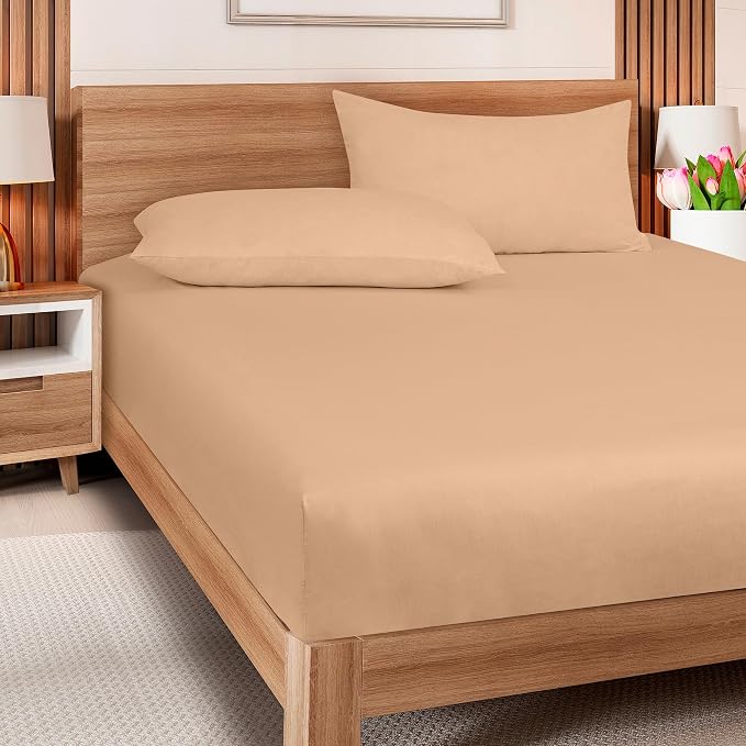 ROYALE LINENS 300 Thread Count 100% Long Staple Combed Cotton Fitted Sheet Queen - Image 8