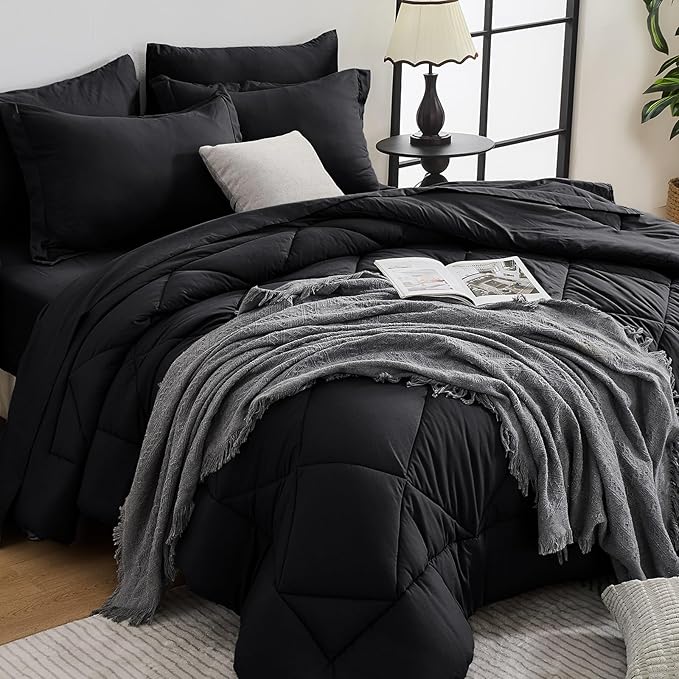 HEVUMYI Black King Comforter Set by HEVUMYI