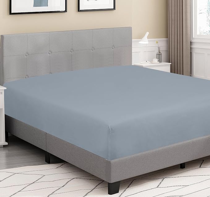 ROYALE LINENS 300 Thread Count 100% Long Staple Combed Cotton Fitted Sheet King - Image 4