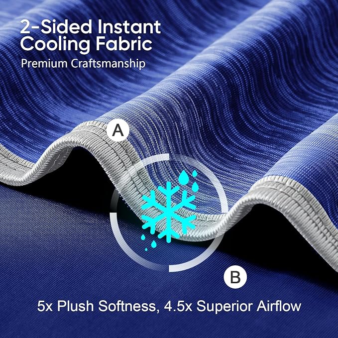 KMUSET Cooling Blanket King Size, Double Sided Summer Cooling Blankets - Image 3