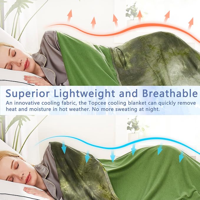Topcee Cooling Blanket for Hot Sleepers and Night Sweats, 100% Oeko-Tex - Image 5