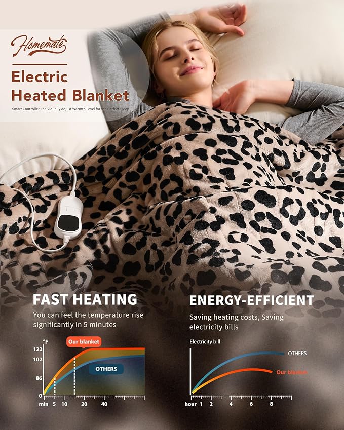 Homemate Electric Heated Blanket Twin Size - Image 2