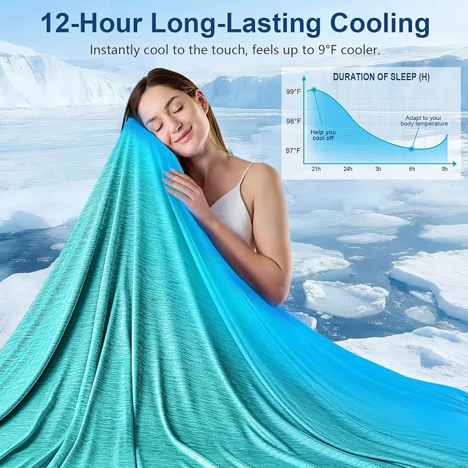 KMUSET Cooling Blanket Queen Size, Double Sided Summer Cooling Blankets - Image 2