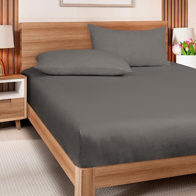 ROYALE LINENS 300 Thread Count 100% Long Staple Combed Cotton Fitted Sheet - Image 5