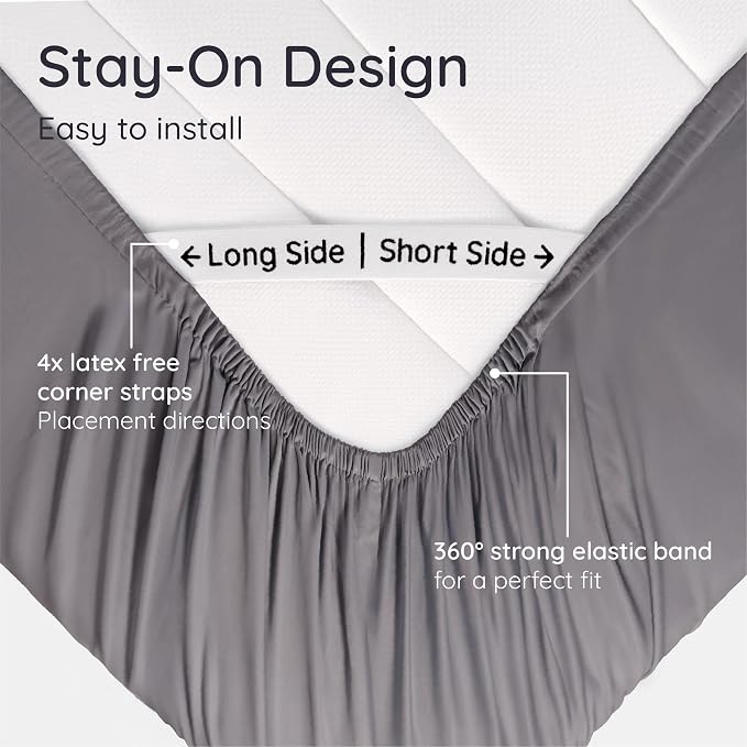 Bambaw 100% Viscose Derived from Bamboo Fitted Sheet, Cooling Fitted Sheet King - Image 5