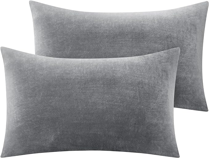 BEDELITE Flannel Pillow Cases Queen Size Set of 2, Super Soft Fleece Pillowcases by BEDELITE