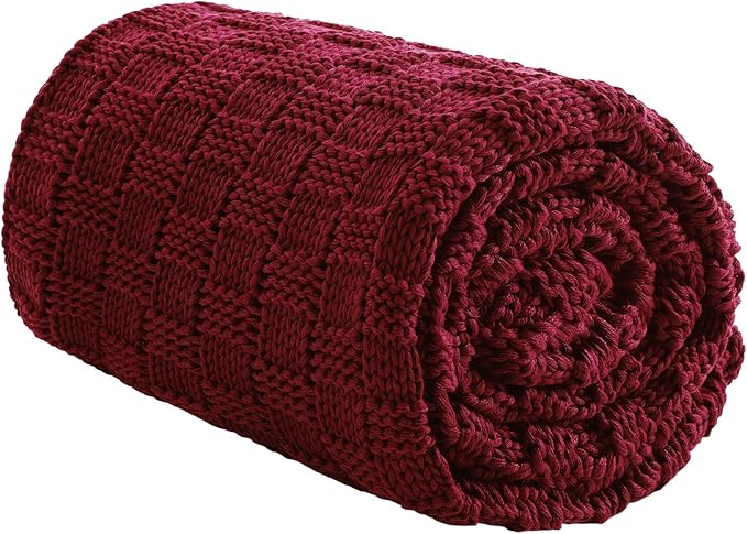Knitted Weighted Blanket for Adults, Breathable Chunky Knit Blanket, Cooling by Unknown