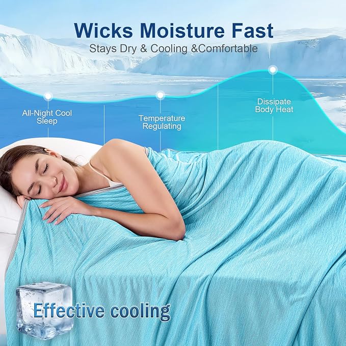 KMUSET Cooling Blanket Throw, Double Sided Summer Cooling Blankets - Image 4