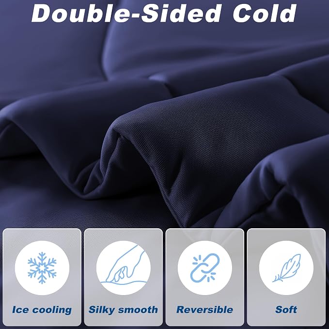 Cooling Comforter King Size, Double-Sided Cold Tech Fabric Quilted Bed - Image 3