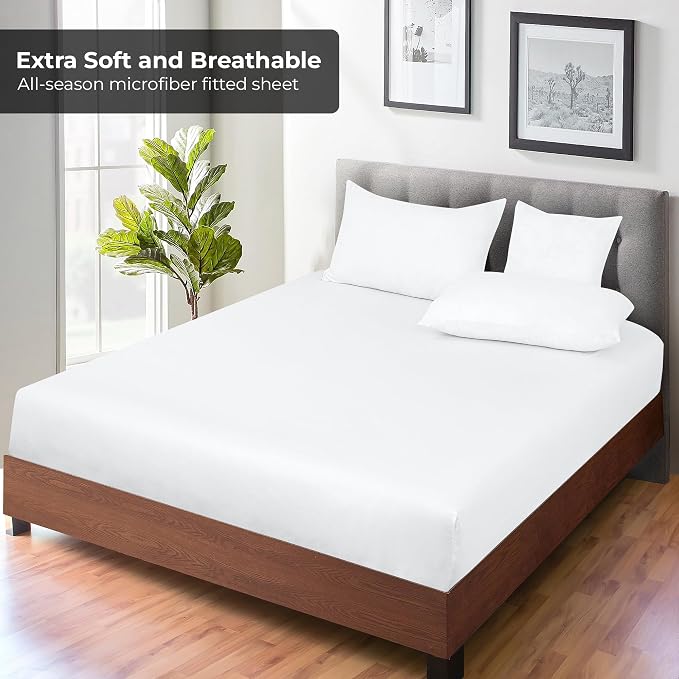 Royale Linens Fitted Sheet Queen - Image 4