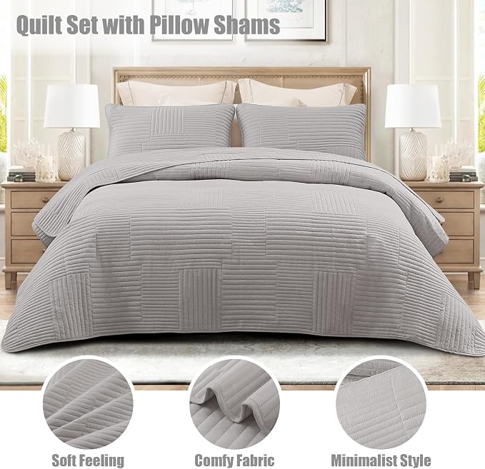 Whale Flotilla Ultra Soft California King Quilt Bedding Set, Lightweight - Image 2
