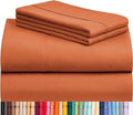 LuxClub 4 PC Queen Sheet Set, Queen Size, Deep Pockets 18" Wrinkle Free Cooling by LuxClub