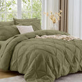 Sasttie King Size Comforter Set, 7-Piece Bed in a Bag, Pintuck Bedding Sets by SASTTIE