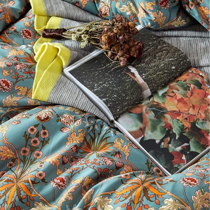mixinni Vintage Style Garden Flower Duvet Cover Set - Image 5