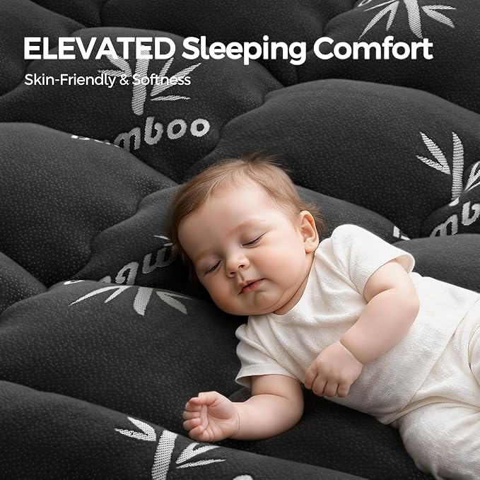 Mattress Topper Full Size, Cooling Extra Thick Breathable Viscose Made from - Image 3