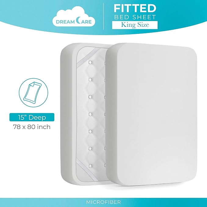 DREAMCARE King Fitted Sheet Only - Image 4