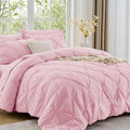 Sasttie King Size Comforter Set, 7-Piece Bed in a Bag, Pintuck Bedding Sets by SASTTIE