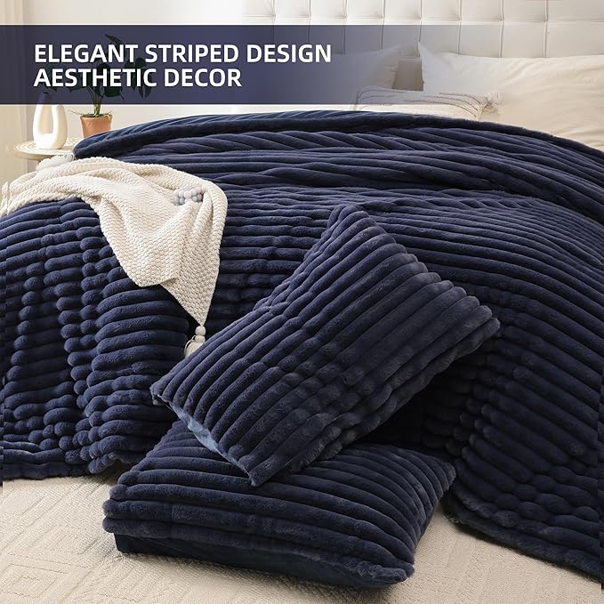 Smoofy Fluffy King Size Comforter Set 3 Pieces - Image 3