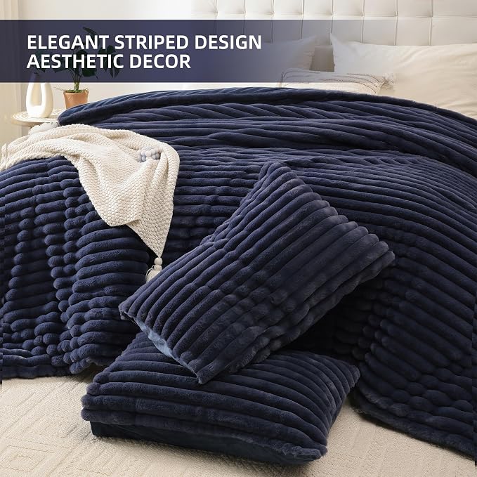 Smoofy Fluffy Full Size Comforter Sets 3 Pieces - Image 3