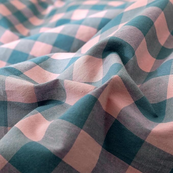 mixinni Plaid Duvet Cover Set King Purple - Image 7