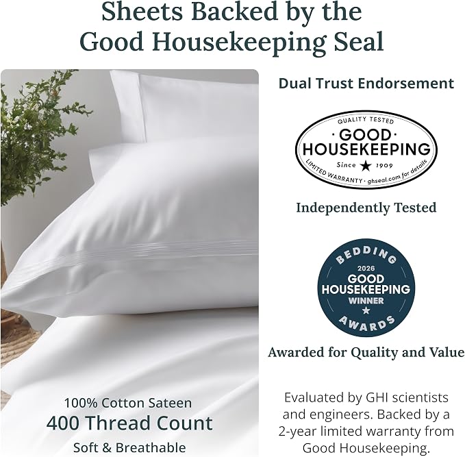 California Design Den 2-Pack Twin Cotton Sheets Sets - Image 2