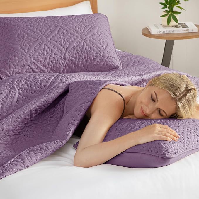 Exclusivo Mezcla California King Quilt Bedding Set, Lightweight Soft Bedspreads - Image 4