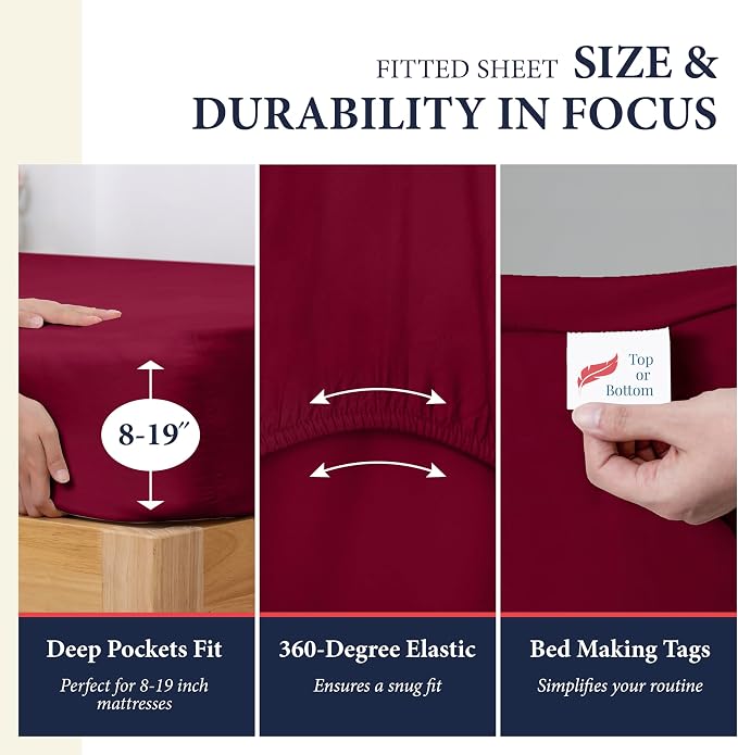 100% Egyptian Cotton Sheets California King Size - Image 4