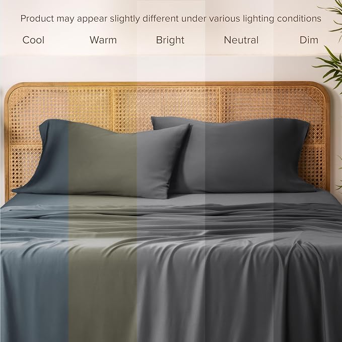 Bare Home 100% Rayon Made from Bamboo Luxury Queen Size Set of 2 Cooling - Image 5