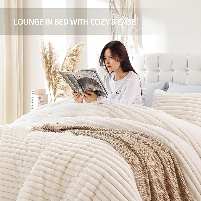 Smoofy Fluffy Queen Comforter Set 3 Pieces - Image 6