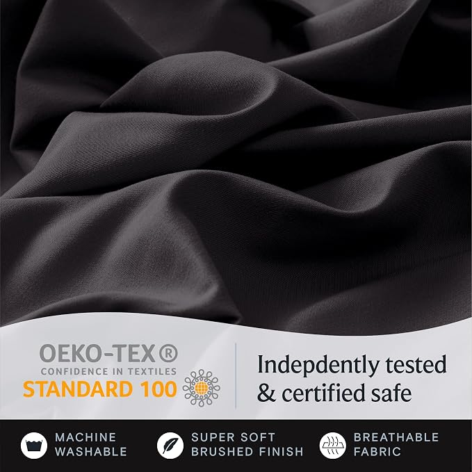 LuxClub 4 PC Full Sheet Set, Breathable Luxury Bed Sheets, Deep Pockets 18" - Image 7