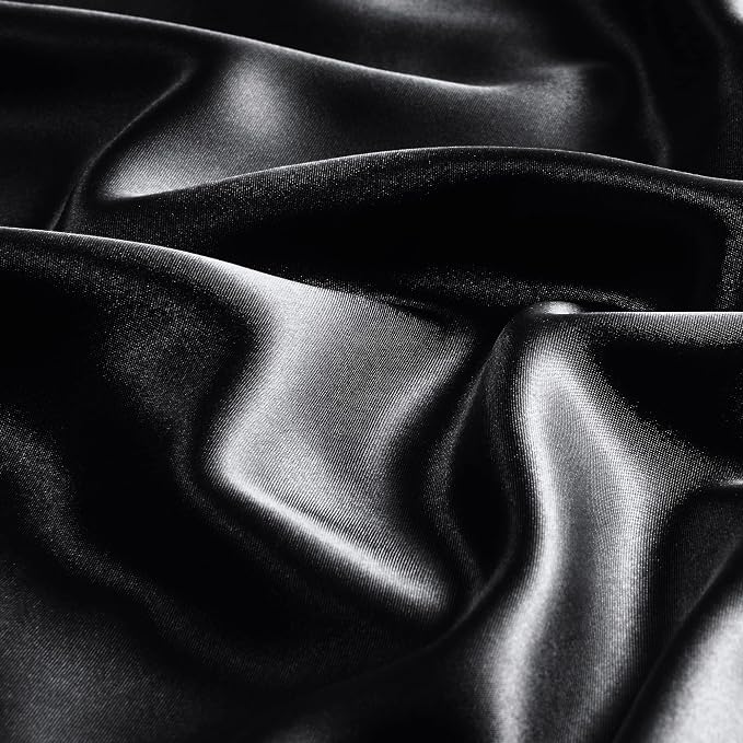 BEDELITE Satin Pillowcase with Zipper 4 Pack, Dark Grey Pillow Cases Standard - Image 3