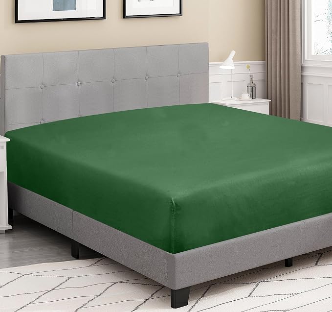 ROYALE LINENS 300 Thread Count 100% Long Staple Combed Cotton Fitted Sheet Queen - Image 3