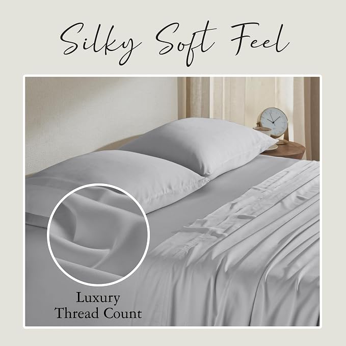 Karissa Mae Cooling Bamboo Viscose Queen Size Pillowcase Set | 100% FSC - Image 6