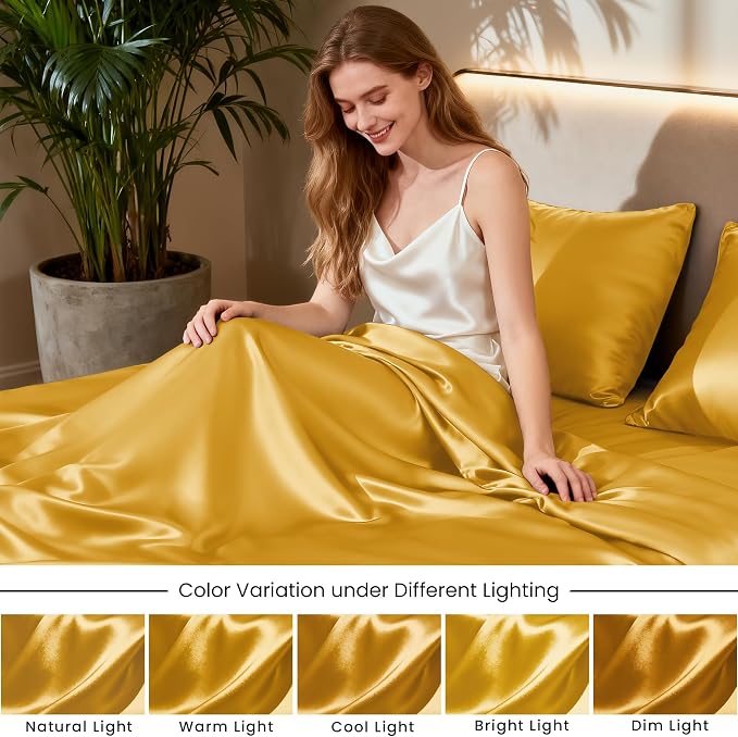 Love's cabin Twin Satin Sheets Sets - Image 7